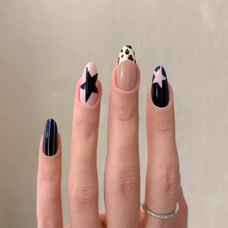 Nail Tips Press On Nails Long Almond Shape Pearl Decoration Finished Pre-made Nails Wholesale Factory Direct