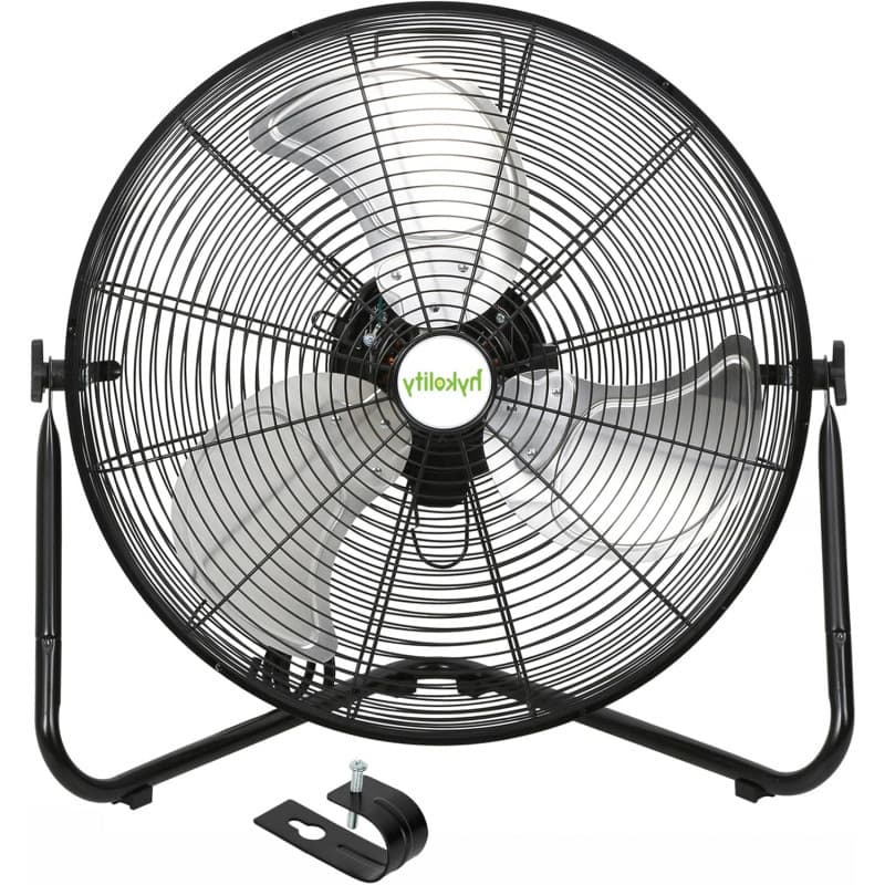 Electric Fan Source Factory hykolity 20" High Velocity Floor Fan, 4600