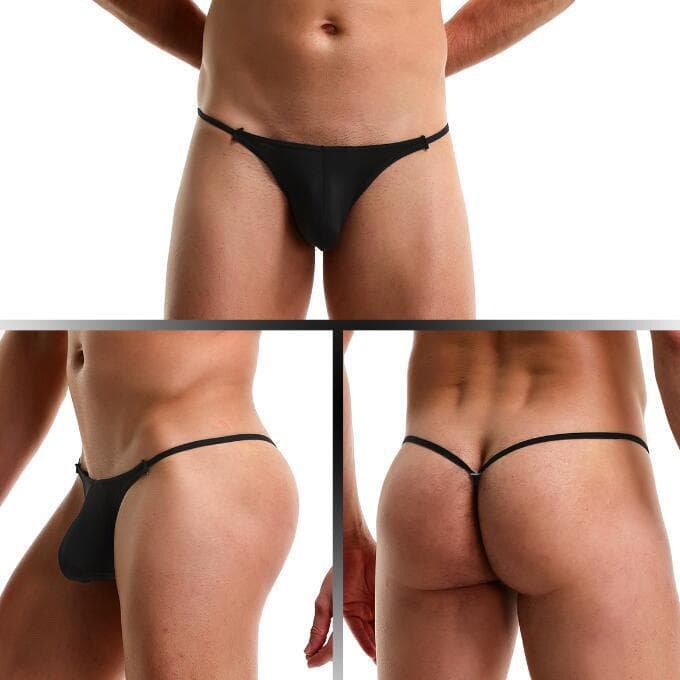 Men's Low-Rise Ice Silk G-String Thong Underwear Seamless Sexy Thong for Gay Men Export Quality Triangle Briefs