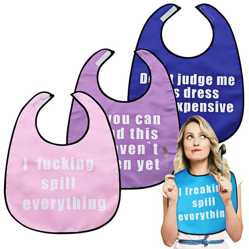 Amazon Hot Selling Adult Bib Waterproof Stain-Resistant Elderly Eating Bib Washable Adult Bib
