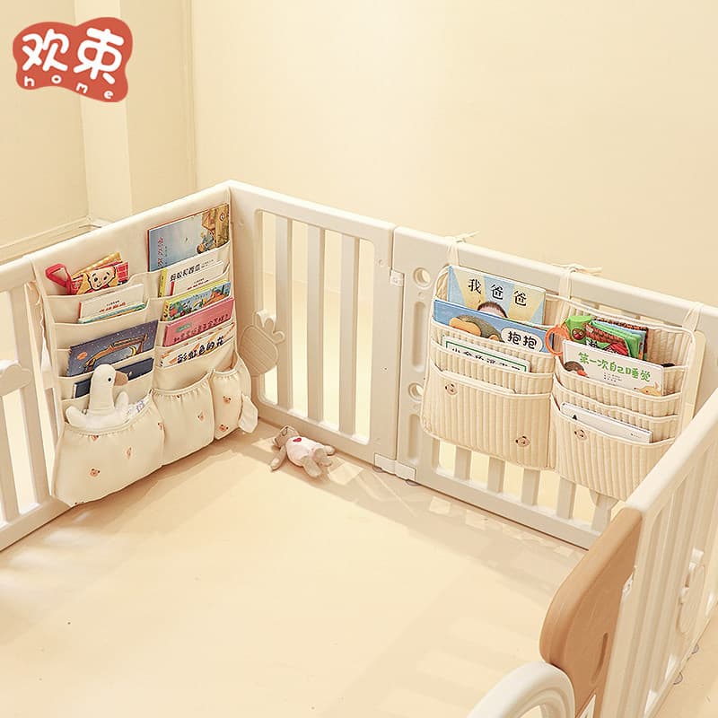 Baby Playpen Storage Basket, Baby Play Mat Book Toy Bed Hanging Basket, Diaper Bedside Hanging Bag, Universal