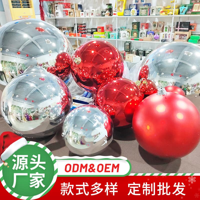 Factory Extra Large Christmas Ball 20cm-60cm Electroplated Plastic Christmas Ball Christmas Decoration Ball Holiday Ornament