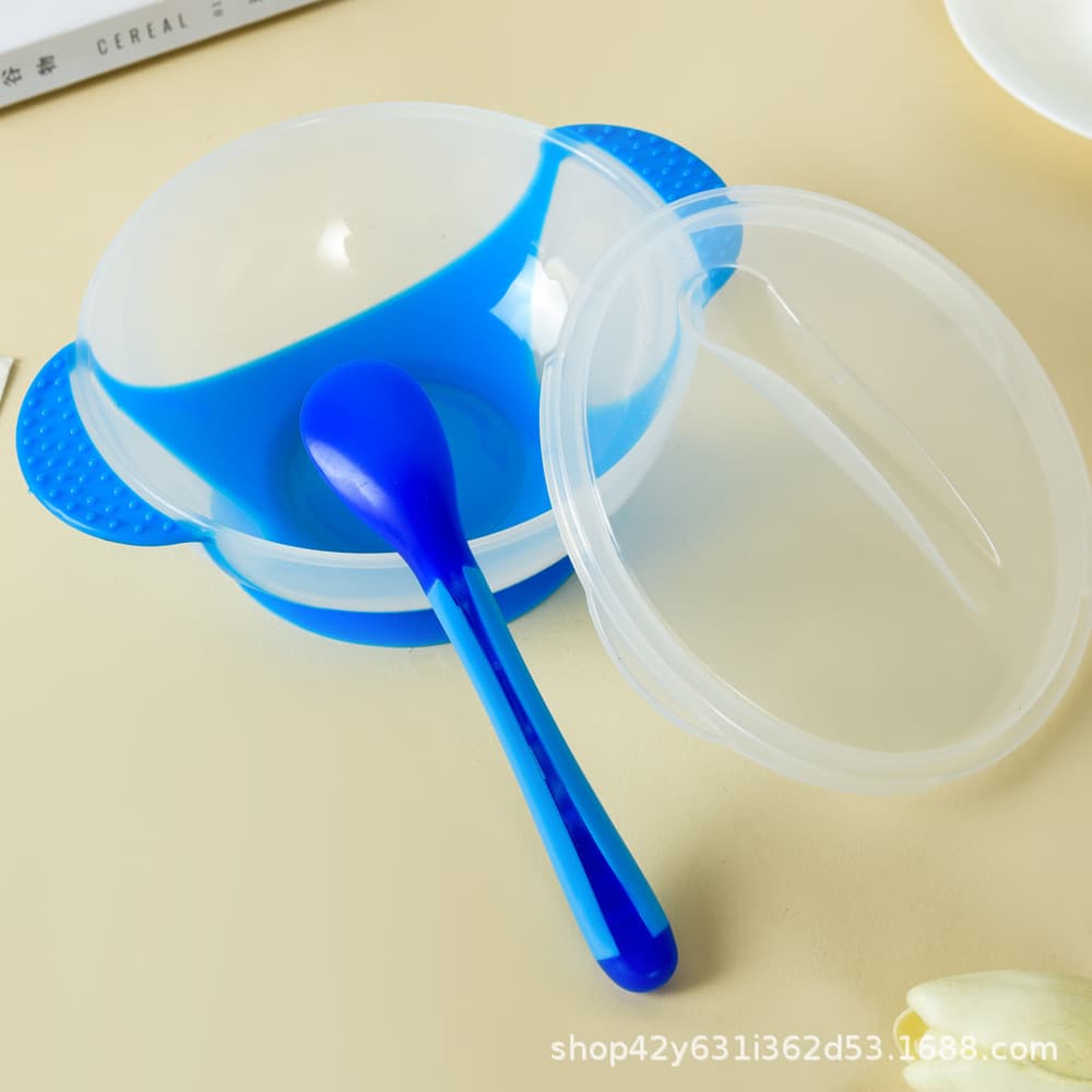 Factory Direct Baby Suction Bowl Non-Slip Drop-Proof Infant Bowl Baby Training Bowl Super Strong Suction Feeding Bowl