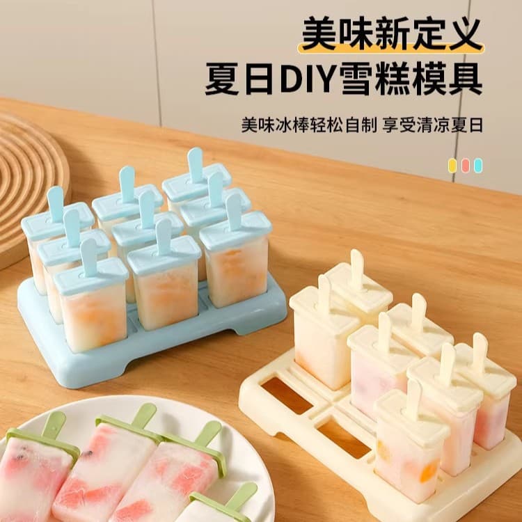 Ice Pop Mold Set for Home Use, Multi-Pack for Making Popsicles, Ice Cream, and Ice Cubes
