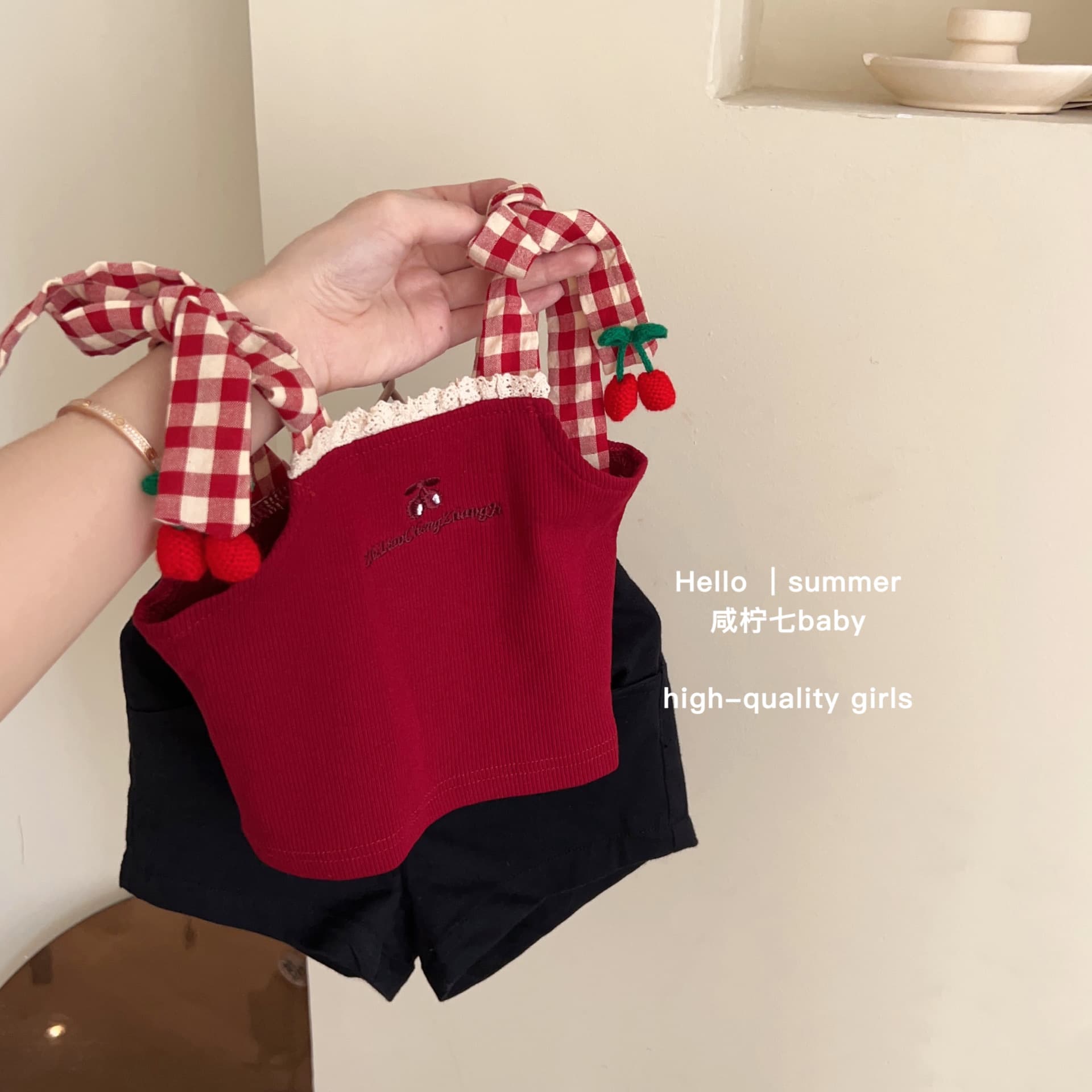 [Little Salty Lemon] Girls' Vest Summer Kids' Camisole 25 New Stylish Girls' Sleeveless Top Trendy Summer
