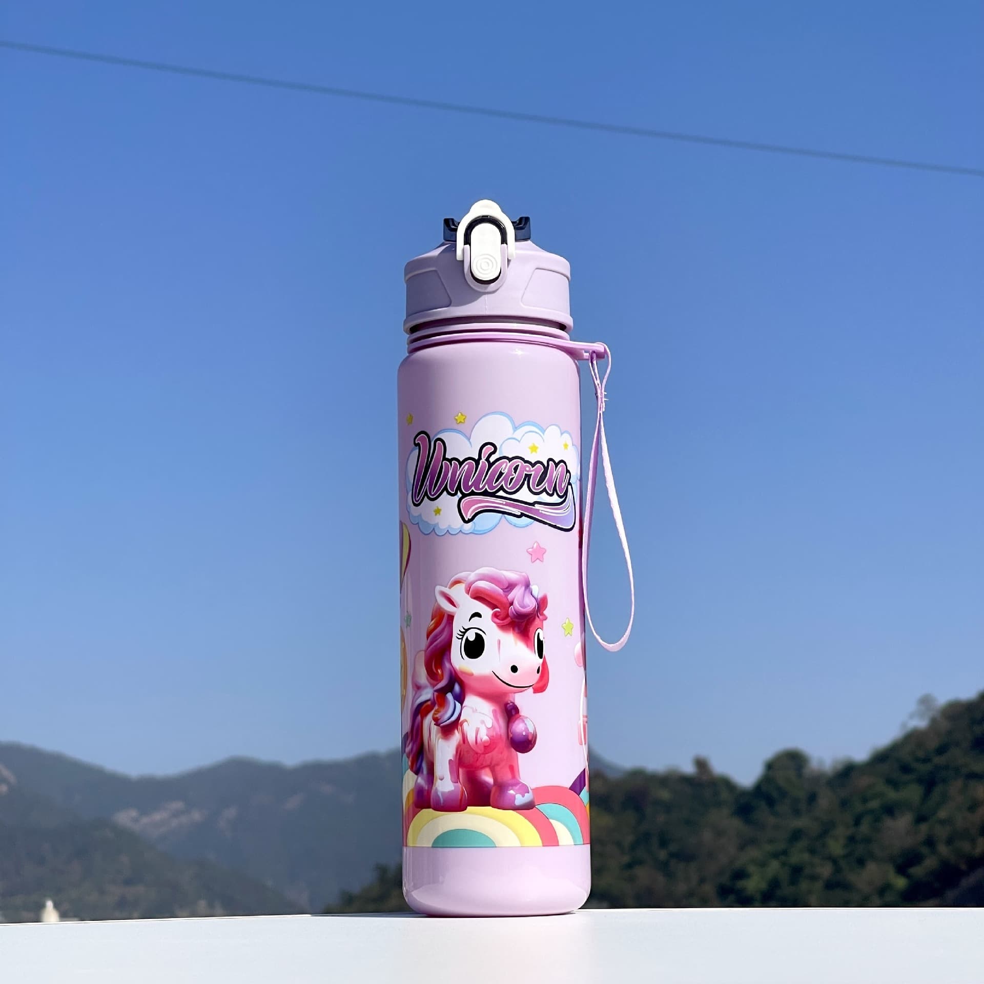Capybara Kids Straw Water Bottle Space Cup Direct Drink Cup High-Capacity Cute Cartoon Portable