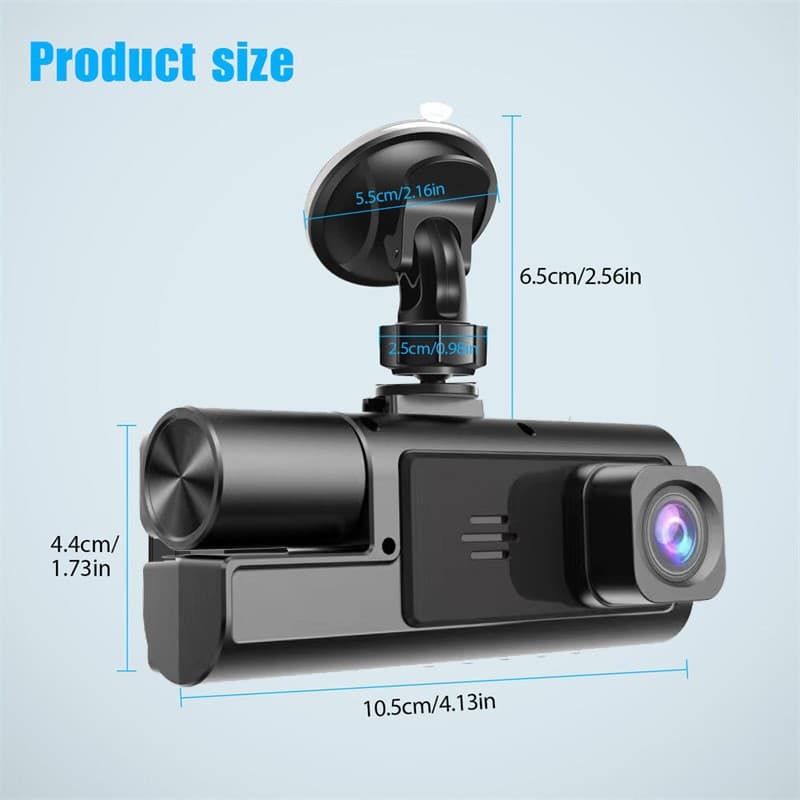A22 three-lens driving recorder with WIFI three-record loop video motorcycle recorder