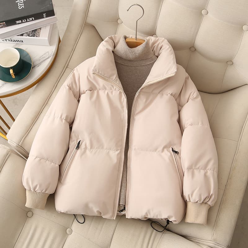 2025 Women's Short Puffer Jacket, Warm Winter Coat, Korean Style, Ins Style, Down-filled Cotton Jacket