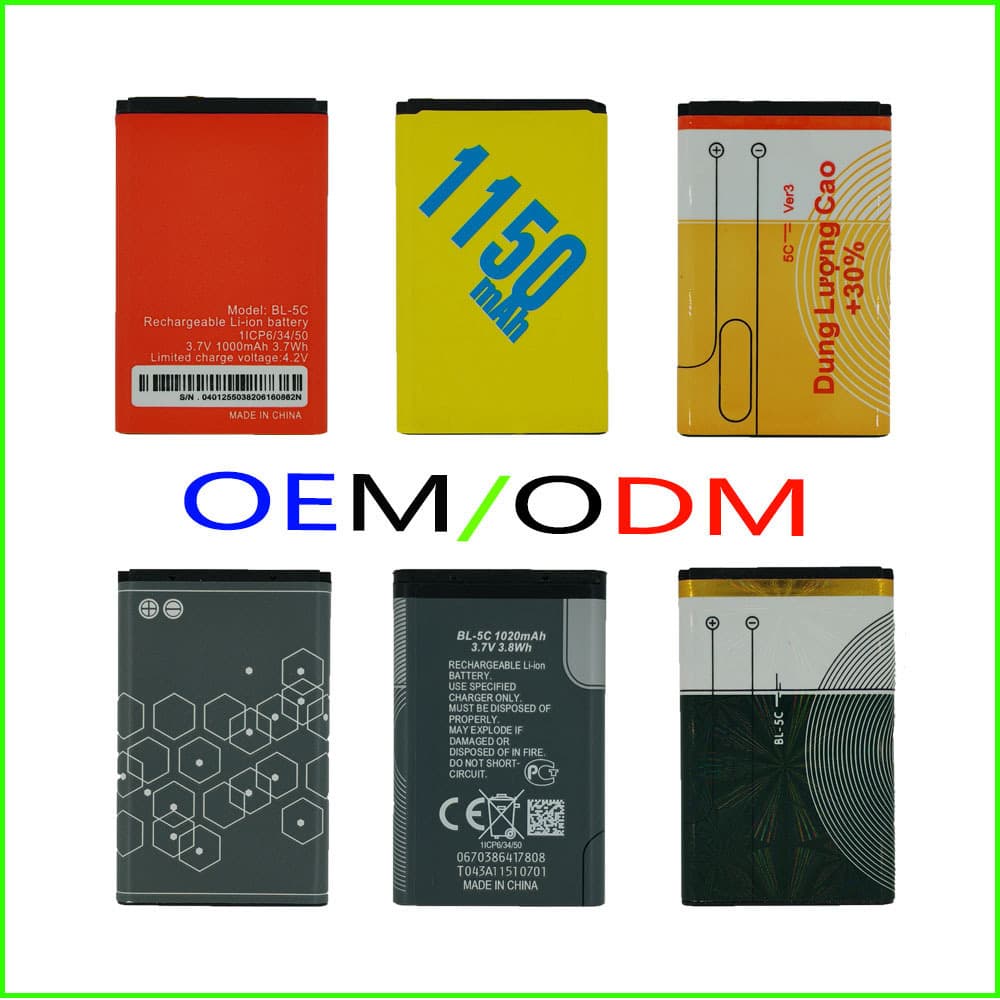 BL-5C Mobile Phone Battery 5C Battery Digital Battery Speaker Headphone Battery Game Console Walkie Talkie