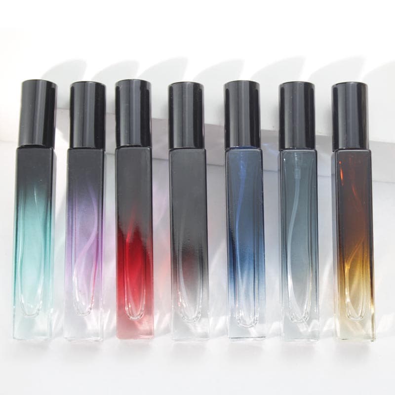 3-15ml Perfume Spray Refill Bottle, Premium Gradient Perfume Spray Bottle, Square Glass Perfume Bottle Wholesale