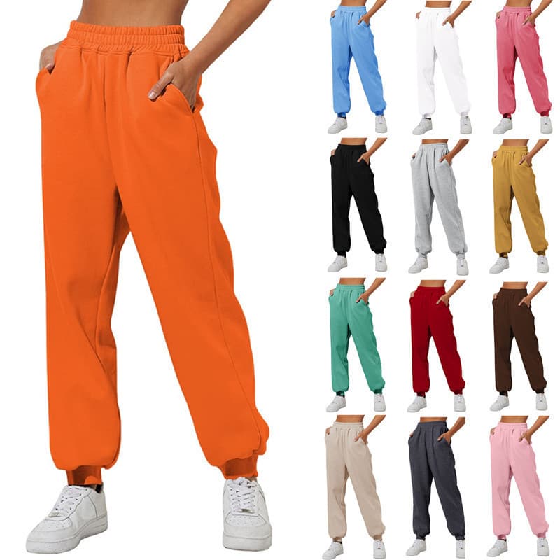 Amazon 2023 Women's High-Waist Loose Fit Sweatpants Comfortable High-Waist Joggers Casual Sweatpants with Pockets