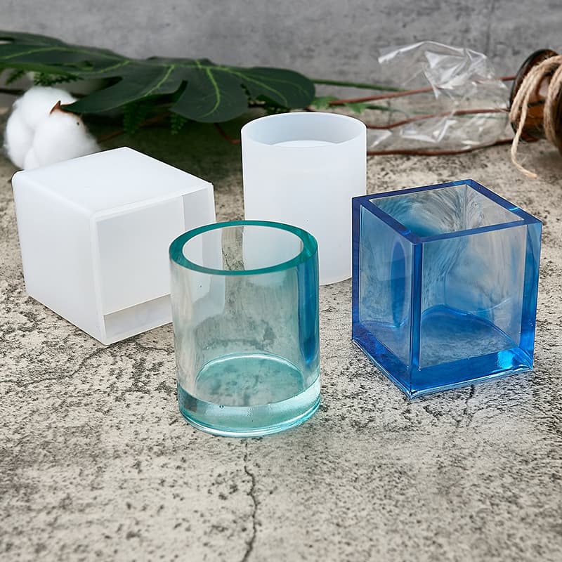Small Size Silicone Mirror Surface Cylinder Drop Glue Mold for DIY Jewelry Decoration Pen Holder Mould Modern Simple Style