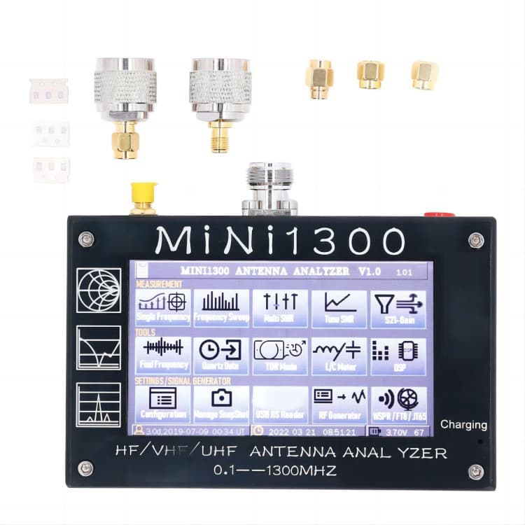 0.1-1300MHz Full Band Touchscreen 4.3-inch Network Analyzer Vector VNA Mini1300
