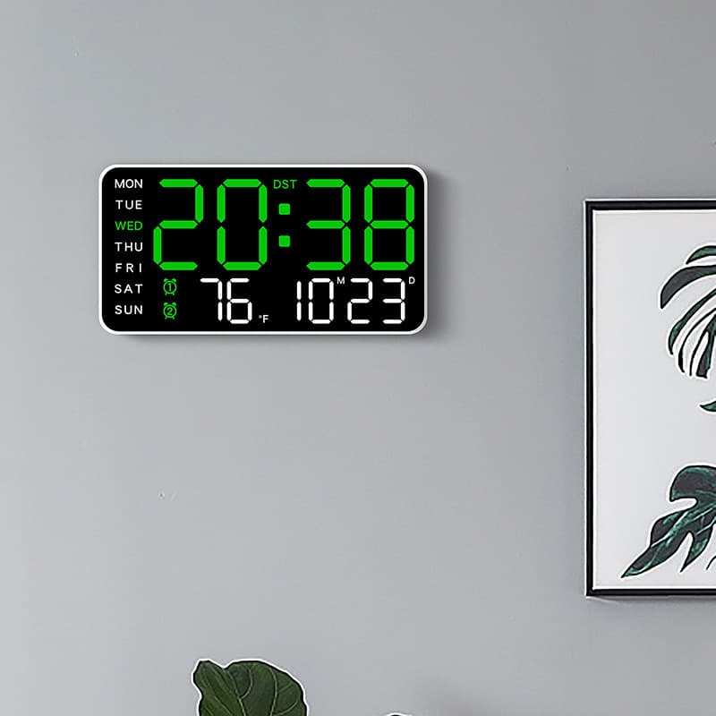 Frameless Electronic Clock Multifunctional Wall and Desk Clock Simple Digital Display Living Room Wall Clock 6659