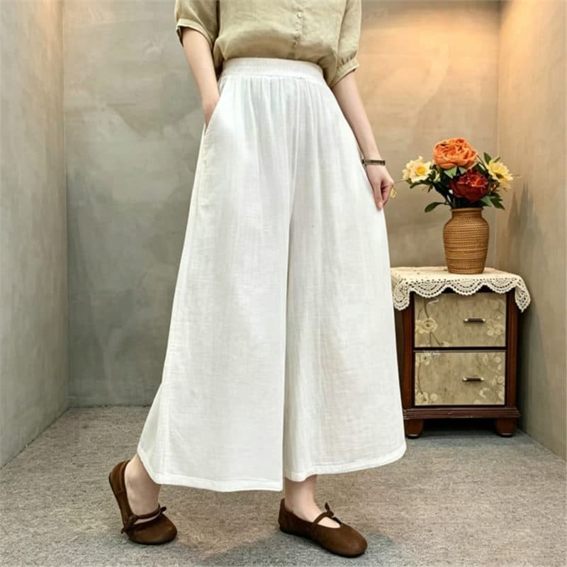 Drop Shipping 2026 Summer New Fashion Style Trendy Versatile Solid Color Casual Pants for Moms