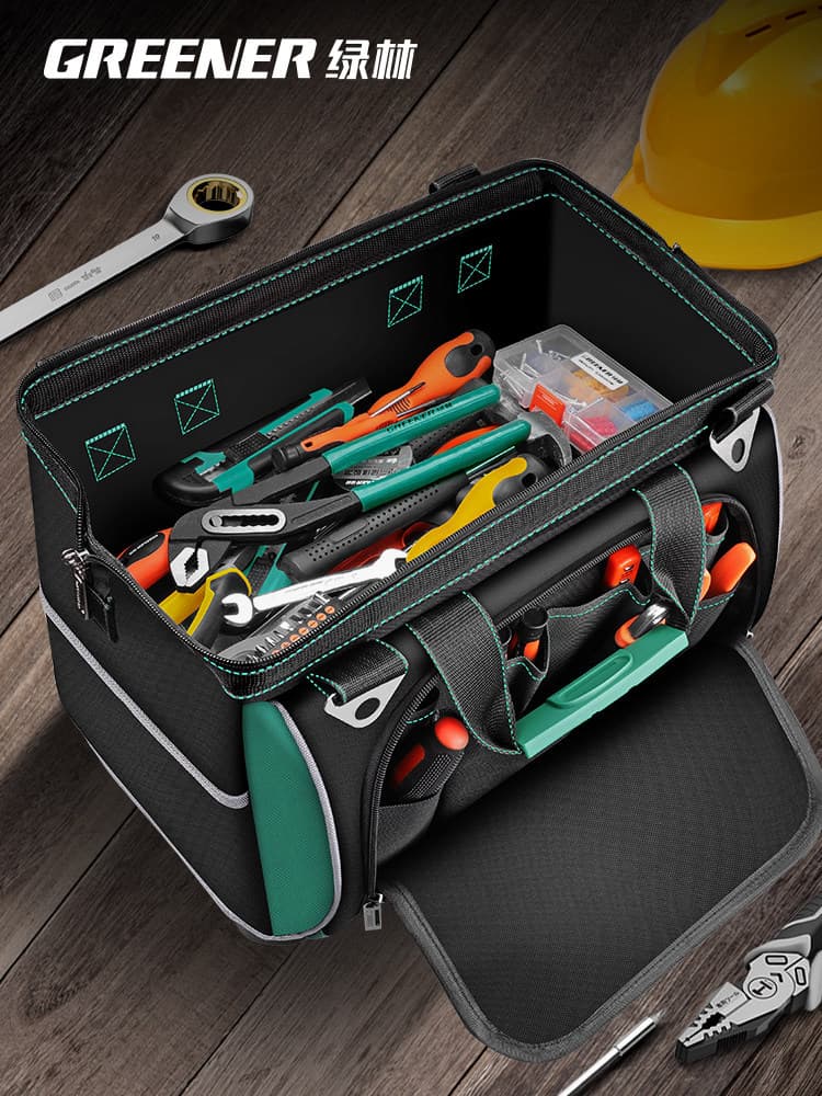 Durable and Sturdy Multi-Function Canvas Heavy-Duty Tool Bag for Electrician Repair and Installation, Portable for Men