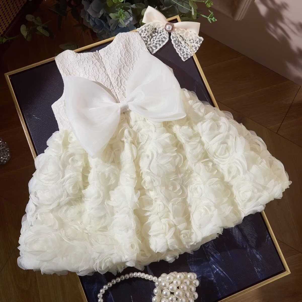 Girls New Lolita Princess Dress Flower Fairy Baby Super Cute Tulle Skirt Birthday Party Dress Tutu
