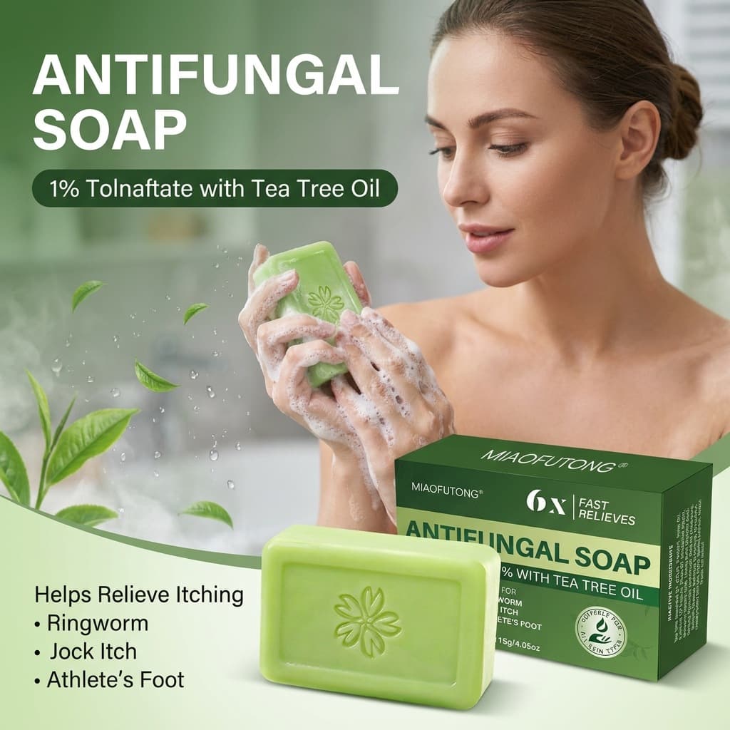 Cross-border Amazon best-selling tea tree oil soap, antifungal soap, facial cleanser, body wash, moisturizing handmade soap.