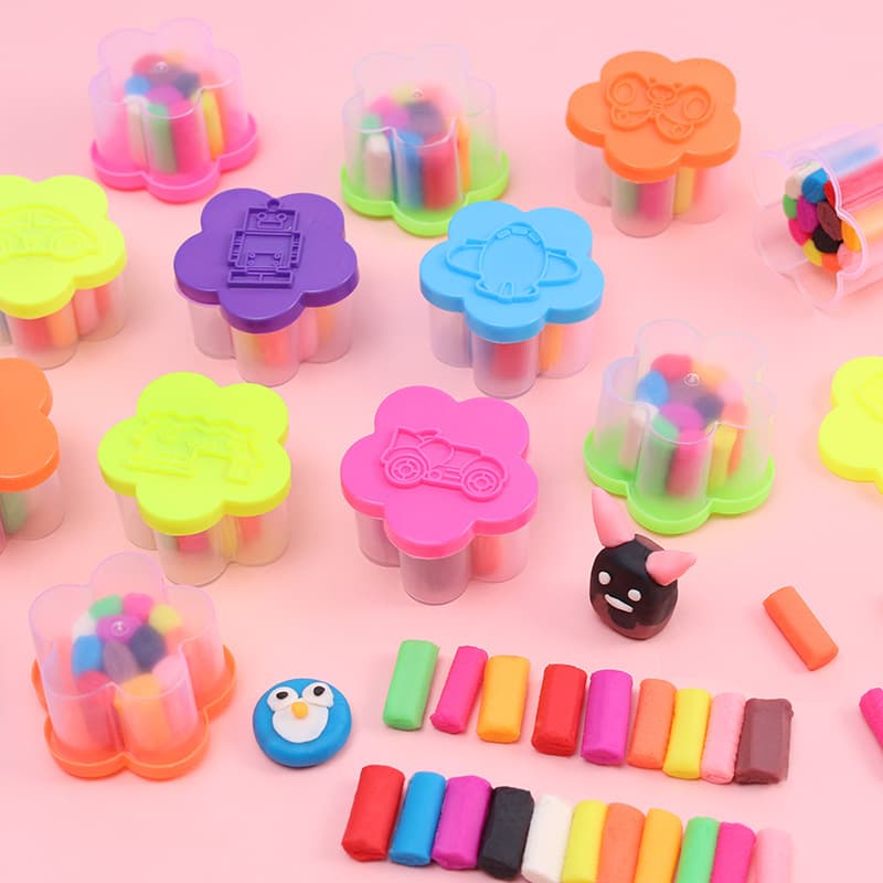 Colored boxed plasticine Kindergarten children diy12 color mud creative candy color light clay plasticine