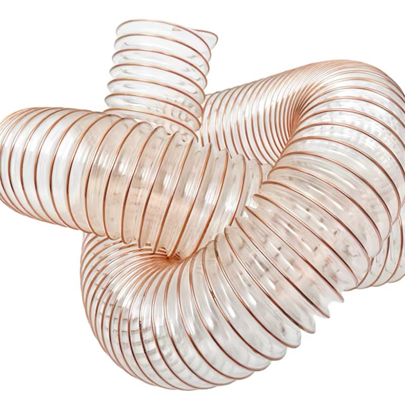 Highly elastic vacuum polyurethane plastic spiral air tube