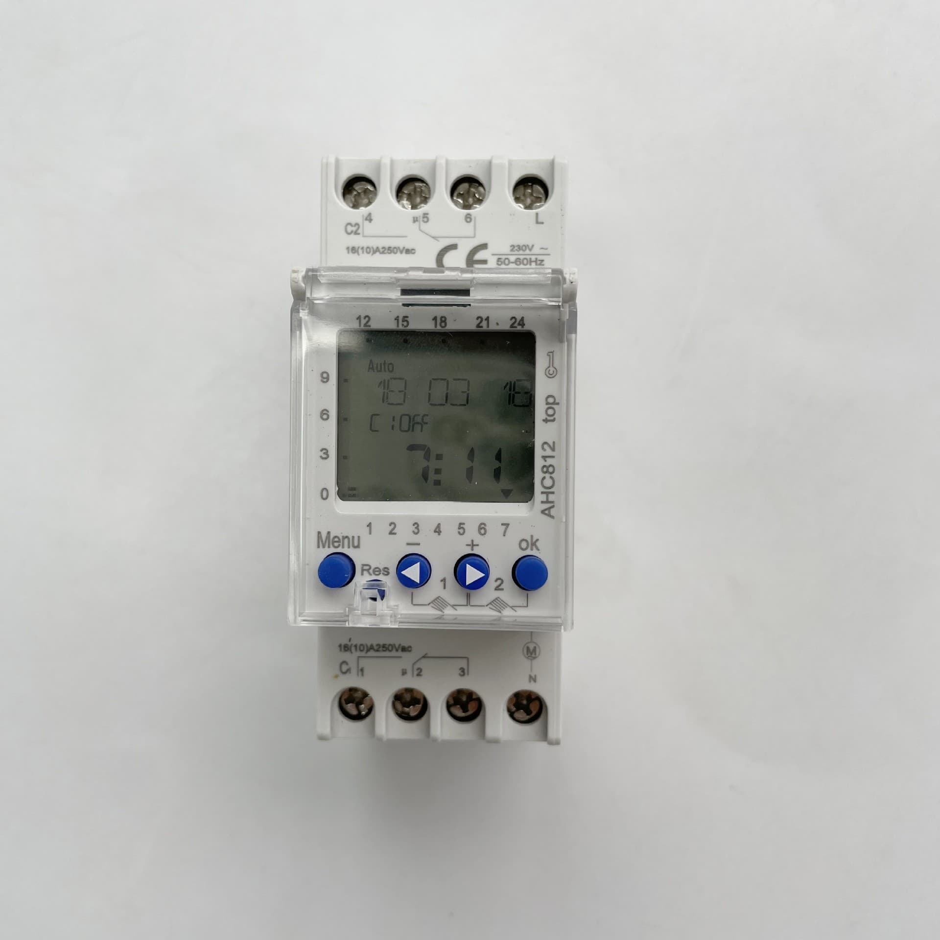 2 Channel Timer programmable time control switch AHC812 programmable timing switch 220V 16A