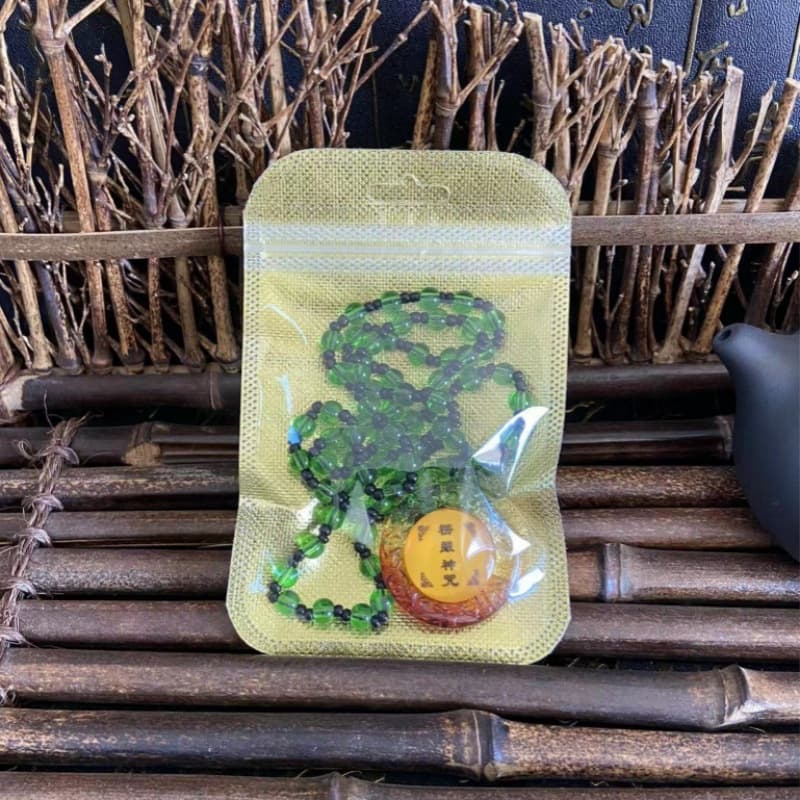 Wholesale Shurangama Mantra Pendant Necklace, Individually Packed Glass Pendant Accessories, Temple Gift Necklaces for Buddhist Connection