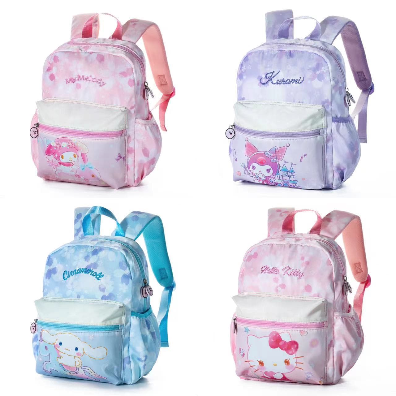 New Cartoon Kuromi Cinnamoroll Melody KT Gradient Primary School Kindergarten Backpack Large Schoolbag