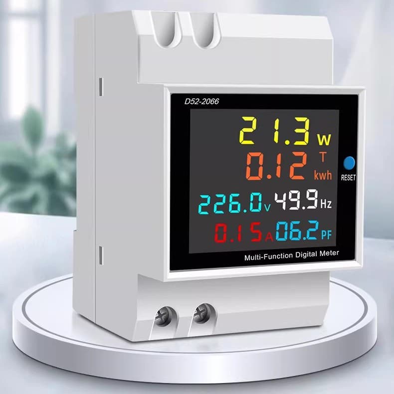 Household electric meter single-phase smart electric meter guide rail type 220V voltage current power power factor electric energy meter
