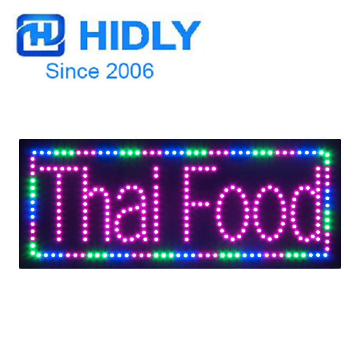 European and American certified THAIFOOD lightbox illuminated signboard, Thai cuisine illuminated signboard, restaurant signboard, 33×81cm