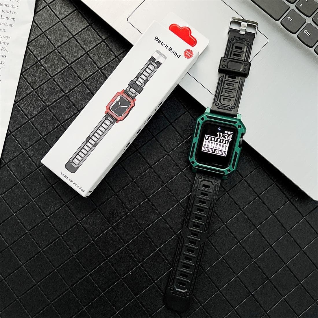 Military anti-fall integrated watch strap suitable for Apple 9 10 S11 iWatch Ultra 49 military modified wristband