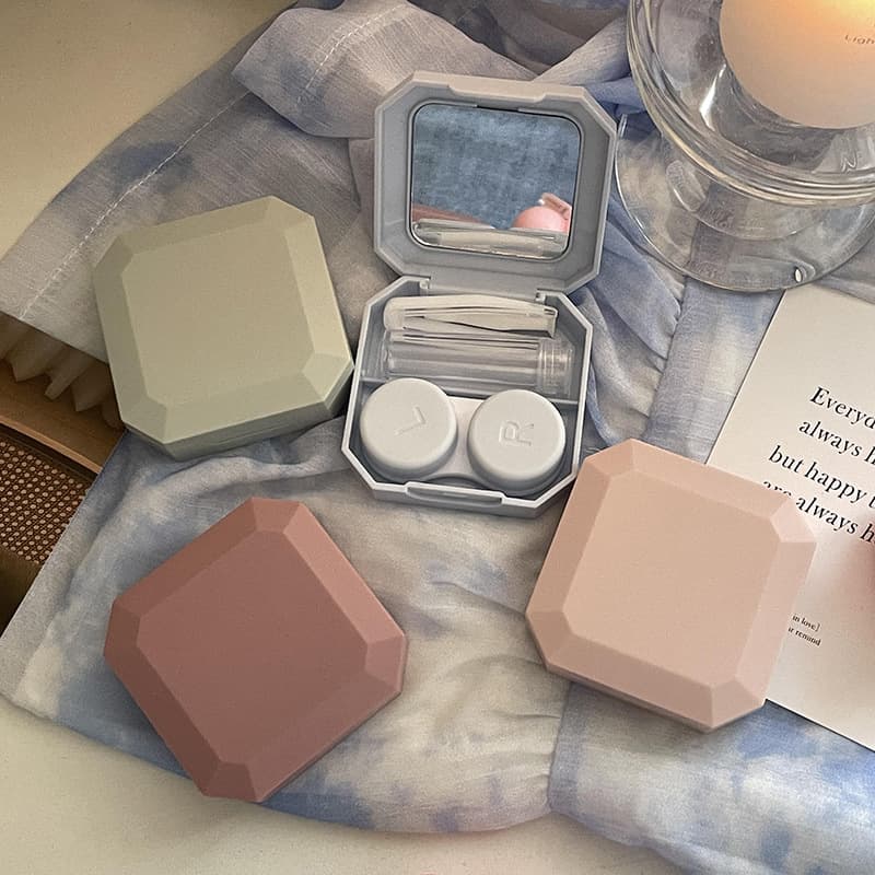 Contact lens case, contact lens case, care box, portable storage box, simple, high-end, lightweight companion box, double box