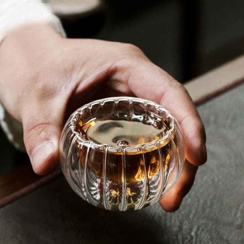 Pumpkin Tea Cup Heat-resistant Glass Tea Cup Set Home Office Transparent Tea Cup Double-layer Heat Insulated Water Cup