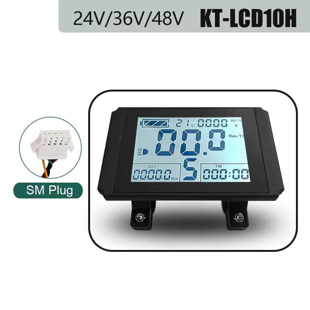 Cross-border Hot Sale Electric Bicycle Modification Electric Use Quantum KT-LCD10H LCD Meter Standard Connector