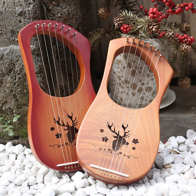 7-tone lyre, lyre, 10-tone lyre, lyre, lyre, small Greek instrument