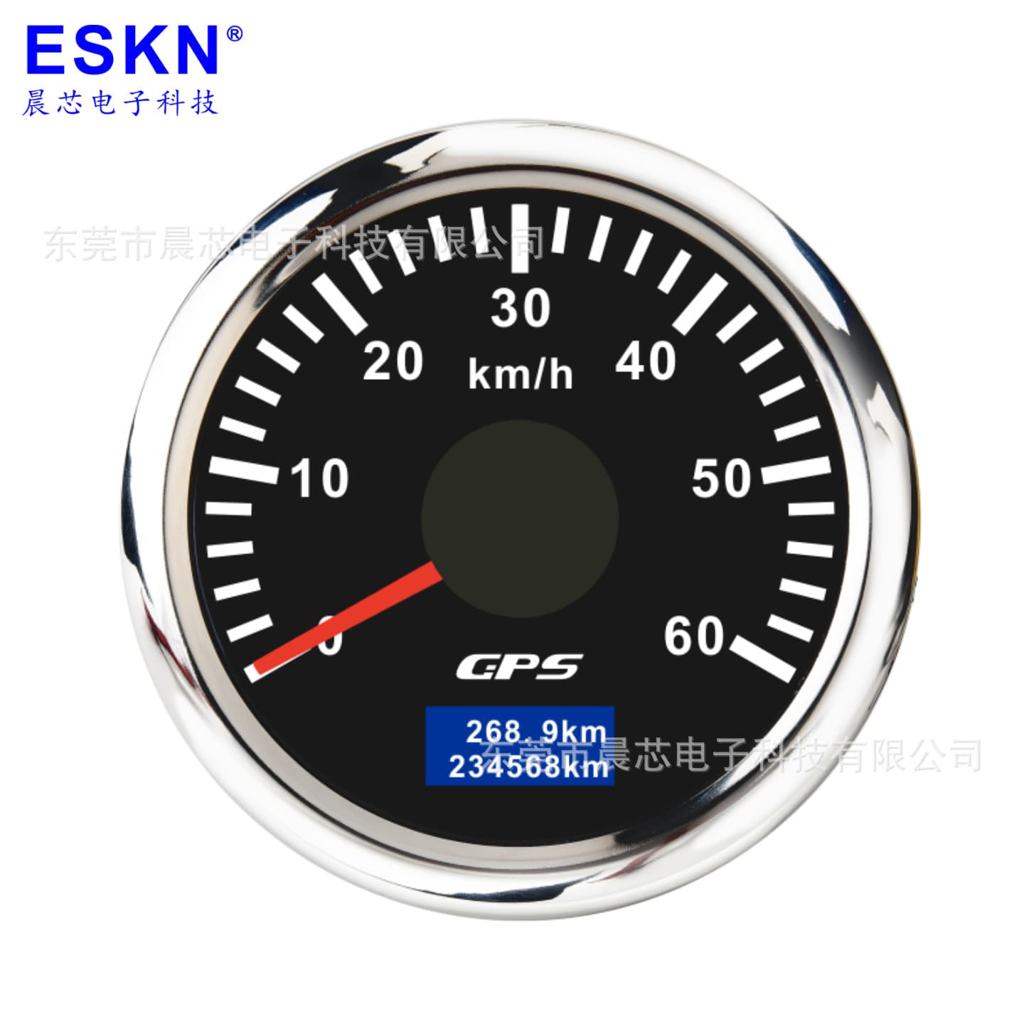 52mm universal car and ship speedometer with 7-color backlight and pointer GPS speedometer