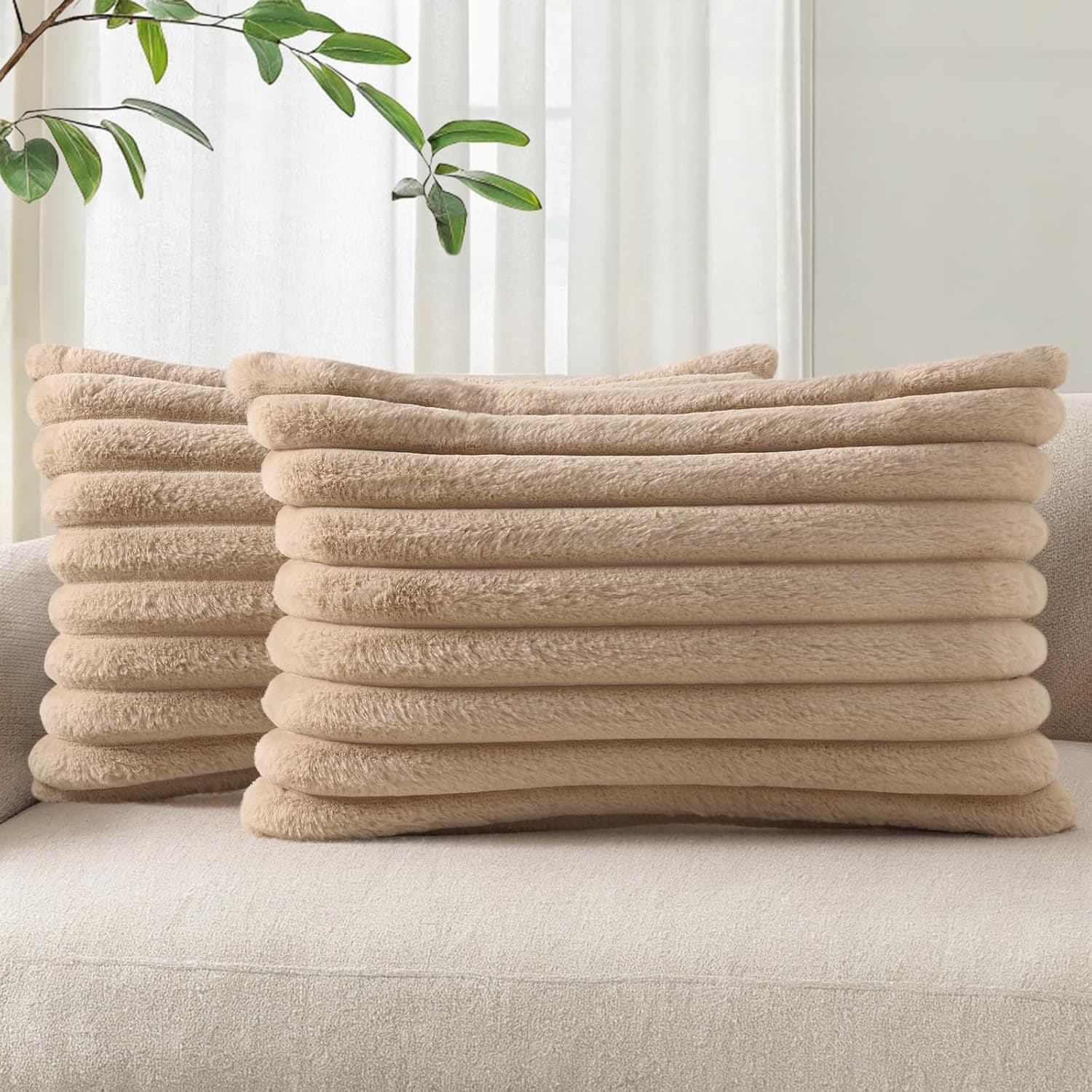 Cross-border plush pillowcase pillowcase household 48*74 thickened soft milk velvet plus velvet pillow cover 1-2 pieces