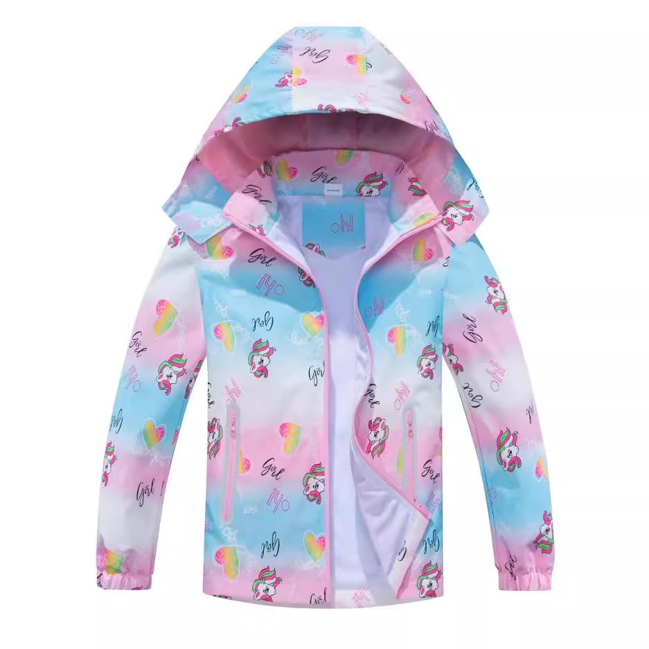 Spring and Autumn New Dinosaur Print Gradient Outdoor Waterproof Breathable Removable Softshell Jacket Zipper Shirt