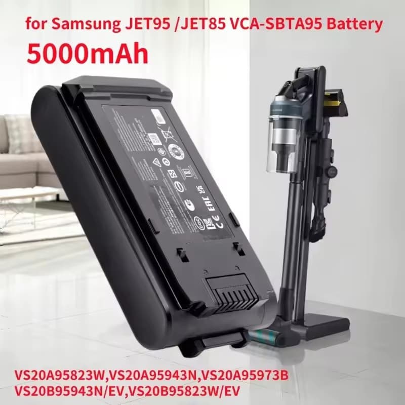 5000mAh Lithium Battery Compatible with Samsung JET95 JET85 VCA-SBTA95 VS20A95823W