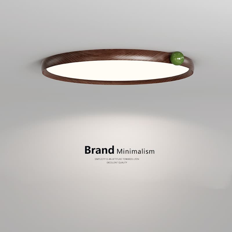 Quiet Wind Fruit Lamp Log Wind Bedroom Ceiling Lamp Retro Japanese Study Eye Protection Children's Room Full Spectrum Lamps