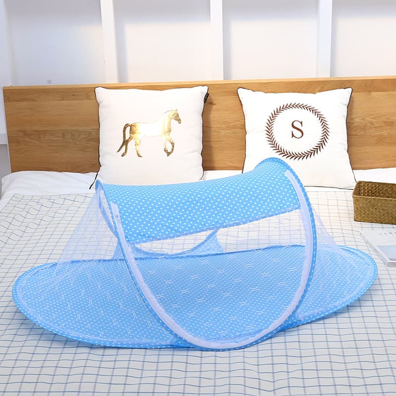 Ready Stock Foldable No-Installation Full-Cover Baby Mosquito Net - Portable Anti-Mosquito Shield