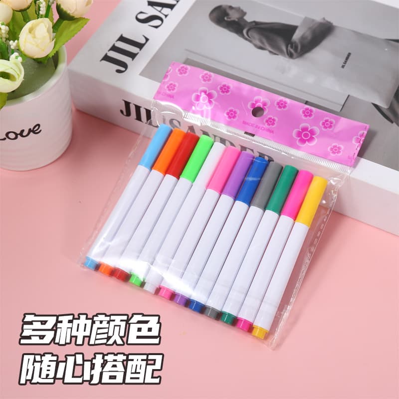 Eco-friendly Dust-Free Water-Soluble Liquid Chalk LED Light Board Pen Erasable Pen for Kids Drawing 12 Colors Light Board Pen Wholesale