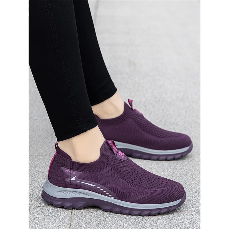 Old Beijing Cloth Shoes Women Summer New Mesh Slip-On Elderly Shoes Soft Sole Anti-Slip Comfortable Mother Shoes Father Shoes