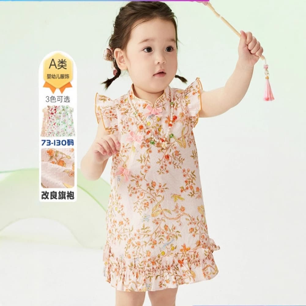Baby Dress Girl Skirt Baby Princess 2024 New Arrival Summer Dress Chinese Style Cute and Lively