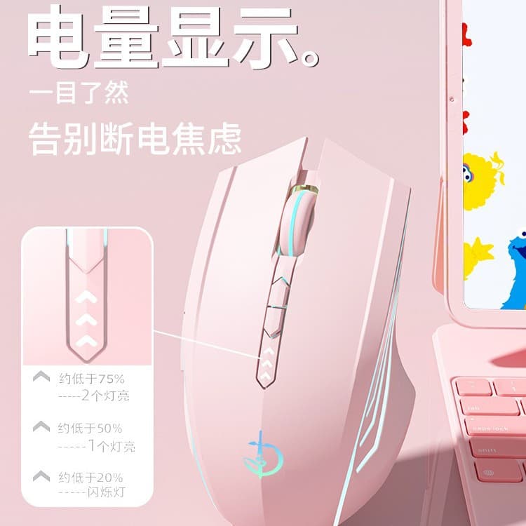 Juggernaut Tribe Bluetooth Wireless Mouse Rechargeable Silent Unisex Gaming Esports Compatible with Xiaomi Lenovo Huawei