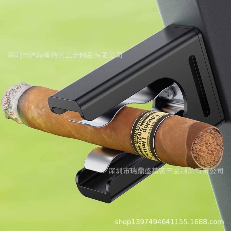 Metal Cigar Stand with Magnetic Base Adjustable Premium Cigar Clip with Elastic Band In Stock Hot Selling on Amazon