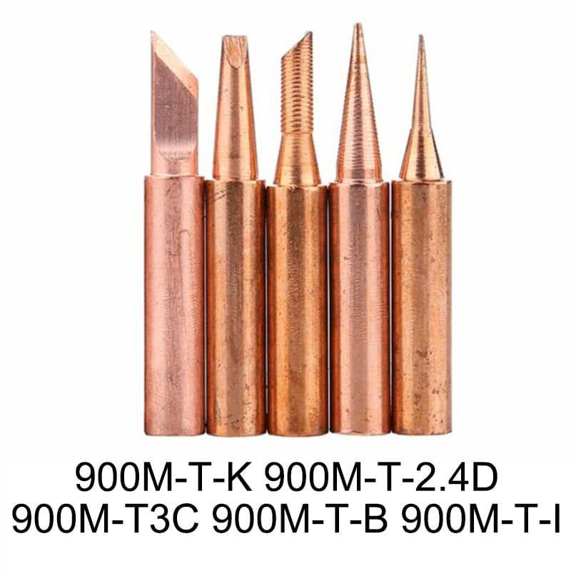 936 Soldering Iron Tip Pure Copper 900M Soldering Iron Tip Set, Internal Heating Bare Copper Welding Tip Soldering Iron Tip