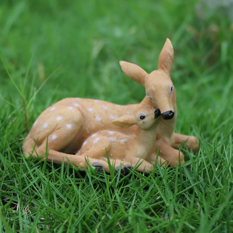Garden Resin Simulated Sika Deer Craft Ornament Landscape DIY Accessory Balcony Garden