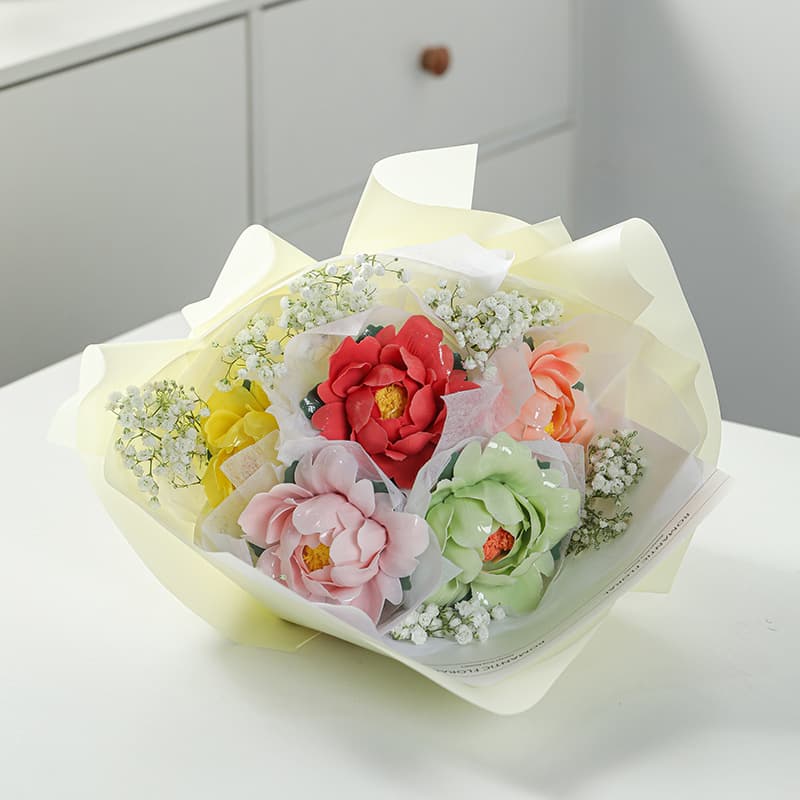 Various large flower iron ceramic flowers immortalized flowers creative gift ornaments handmade decorative ornaments