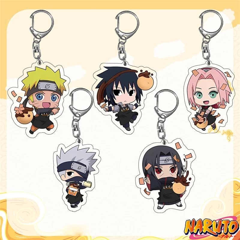 Naruto Kakashi Naruto Sasuke Anime Cartoon Acrylic Pendant Keychain Decoration