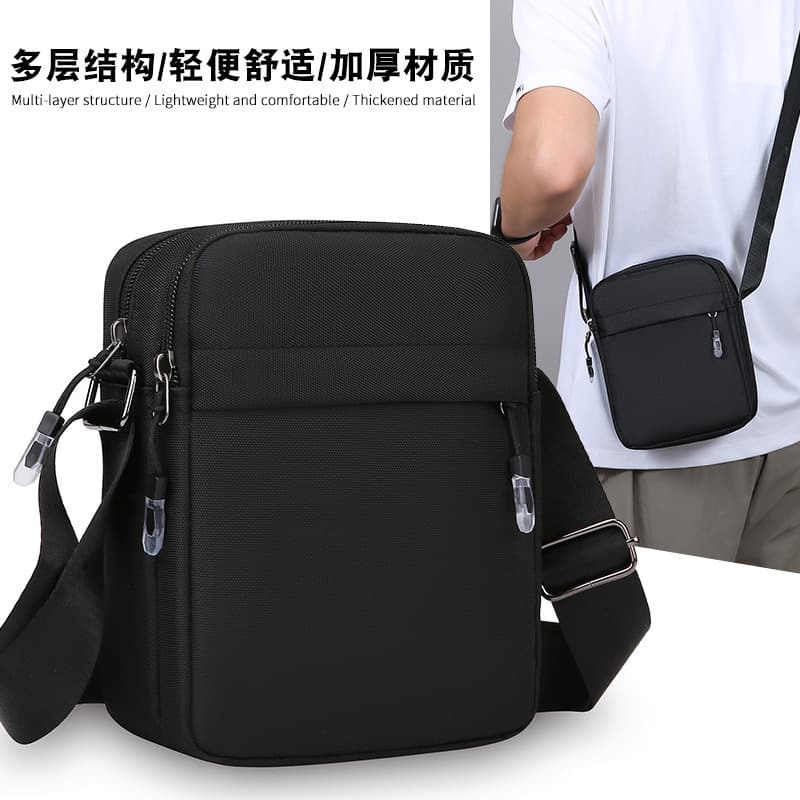 New Casual Men's Crossbody Bag Large Capacity Outdoor Commuter Multifunctional Portable Lightweight Shoulder Bag